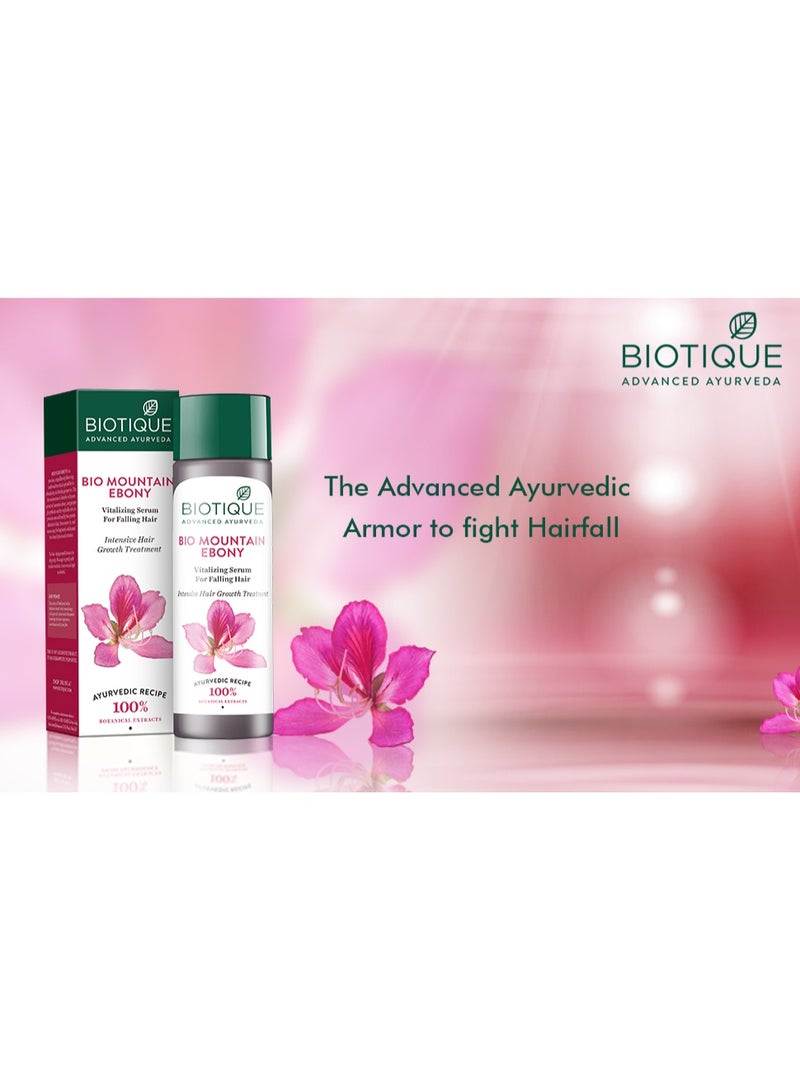 Biotique Bio Mountain Ebony Vitalizing Serum 120ml | Anti Hair Fall Treatment | Intensive Hair Growth Serum | For Thinning & Weak Hair - Image 5